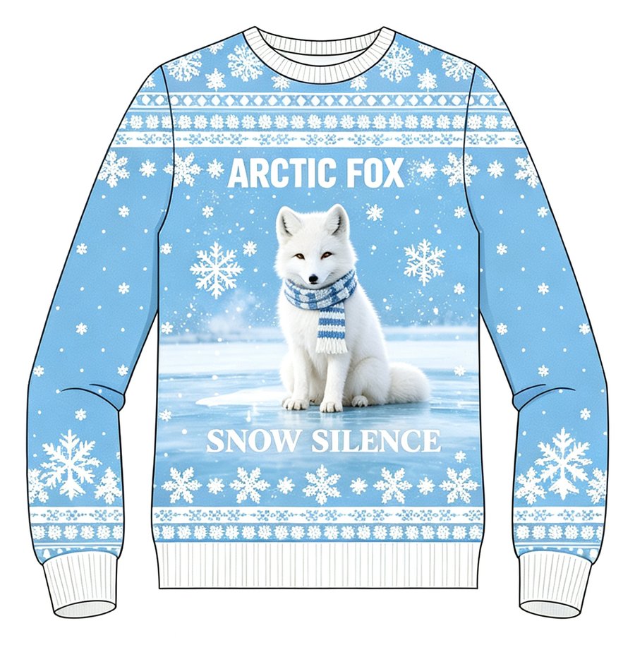 Arctic Fox Snow Stalker knit sweater, front view