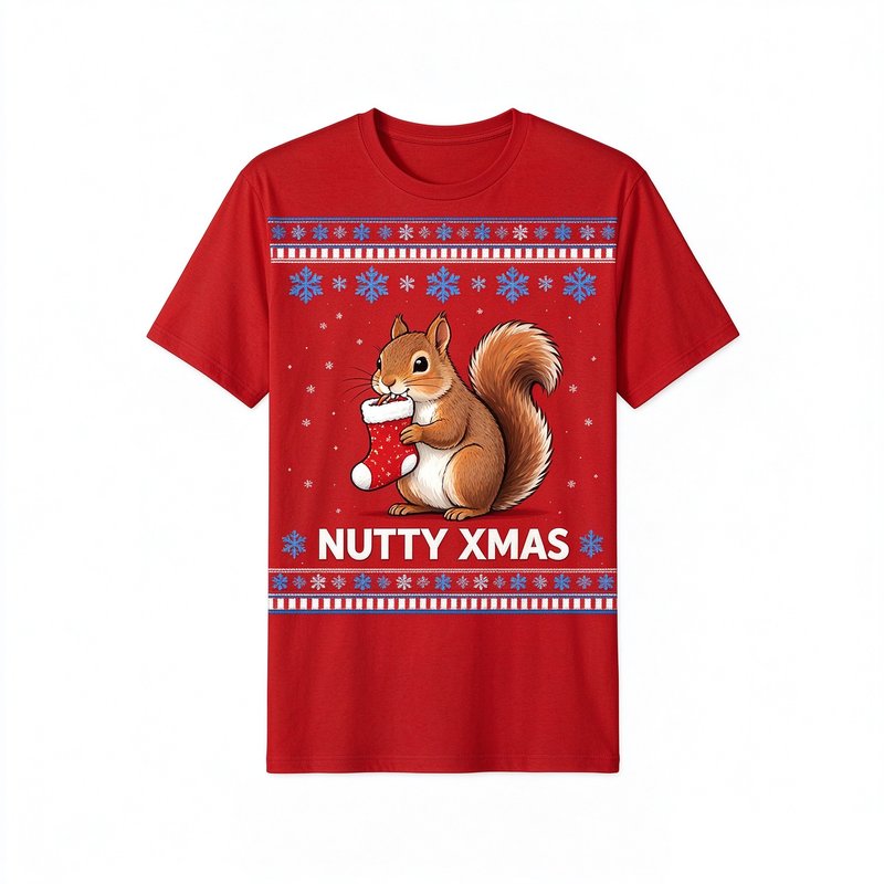 Nutty Xmas Squirrel Tee